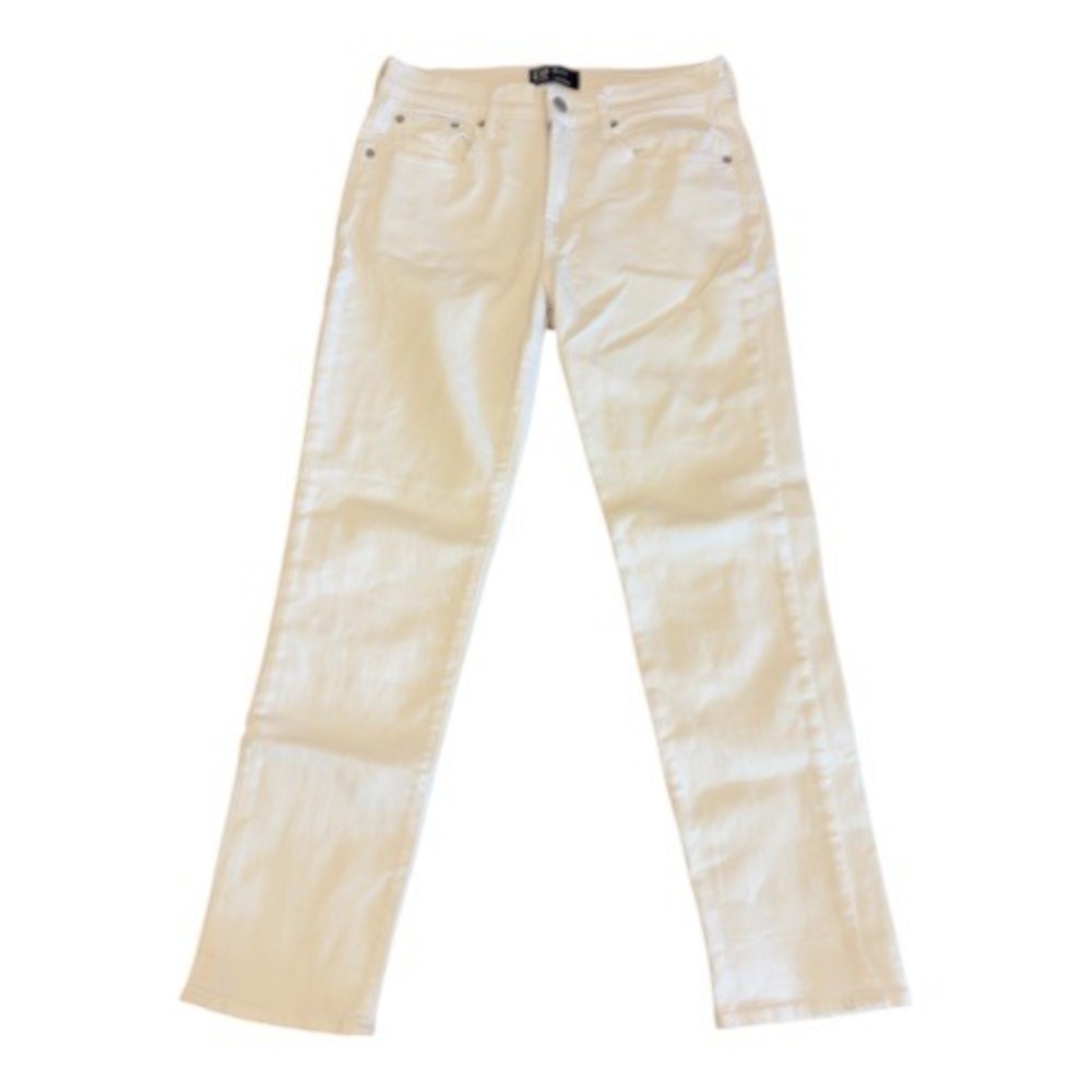 Gap Denim Girlfriend White Jeans Womens Size 26 Regular Stretch Mid Rise Pants